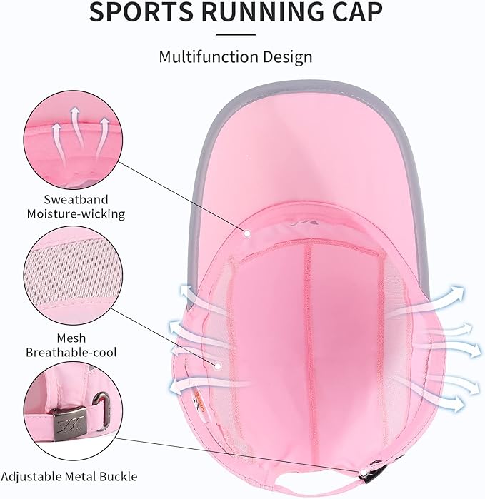 Running Hat Mesh Sports Cap Lightweight Quick Drying Runner Cap for Men Women