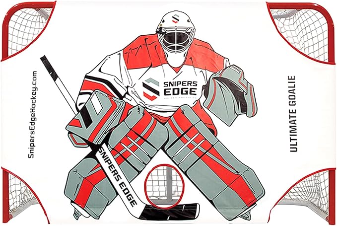 Snipers Edge Hockey - Ultimate Goalie Shooter Tutor - Fits Inside Goal - Long Lasting Durability with Its Impact Resistant Vinyl