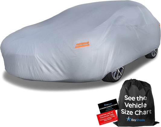 EzyShade 10-Layer Waterproof Sports Car Cover. See Vehicle Size-Chart for Accurate Fit. All Weather Full Outdoor Covers. Corvette Mustang Porsche Classic Cars. Sun Snow Rain. Size C3 (See SizeChart)