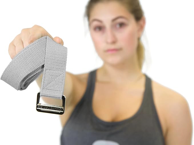Gradient Fitness Yoga Strap, Friction-Less Easy-Feed Buckle, Super Soft Cotton/Polyester Blend Webbing, Free eGuide. (8 Feet)