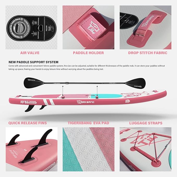 Inflatable Paddle Board with Premium SUP Board Accessories, Allround Paddle Boards for Adults/Kids,Stand Up Paddle Board Defender Collection