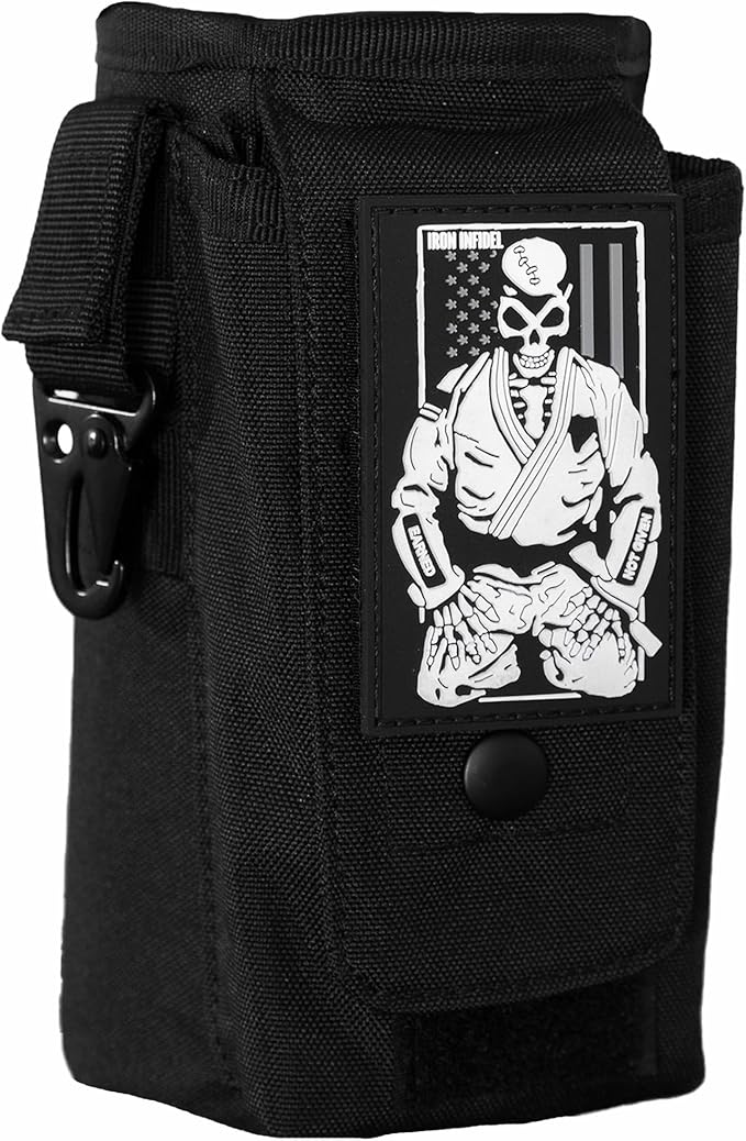 Iron InfideI Battle Bottle Sleeve - 64 oz and 32 oz Water Bottle Sleeve Only for Half Gallon 1L Steel Water Bottle | Rugged Cover with Molle for Versatile Design with Storage for Phone, Wallet & Keys