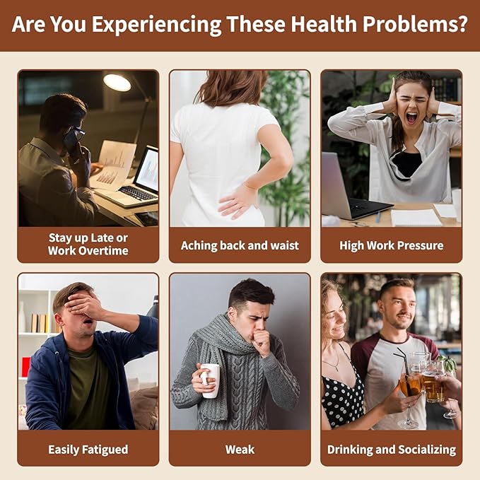 Ginseng Five Treasures Kidney Tea - Chinese Six Treasure Organic Cleanse Detox for Women and Men's Health - 7 Precious Ingredients Formula (30 Bags/2 Boxes)