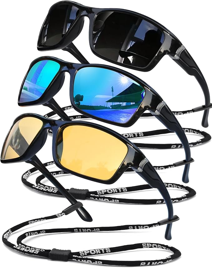 Polarized Sunglasses for Men Women Sports Goggles Lightweight Frame Cycling Running Fishing Driving UV400 Protection