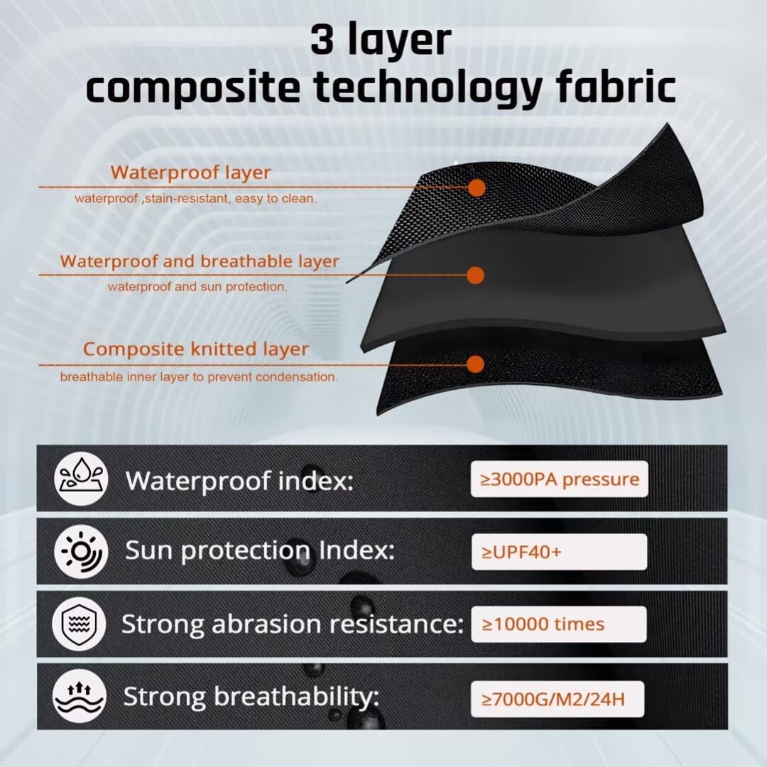 Waterproof Car Cover with Silver Stripe Design,Outdoor/Indoor Car Cover for Automobiles All Weather Waterproof Universal Fit Audi A8, Lexus LS500, Jaguar XJ,Benz S-Class