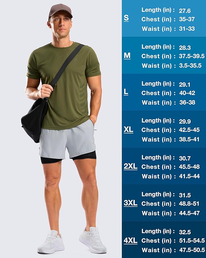 G Gradual Men's Workout Shirts Quick Dry Athletic Running T-Shirts Lightweight Moisture Wicking Short Sleeve Sports Gym Tops