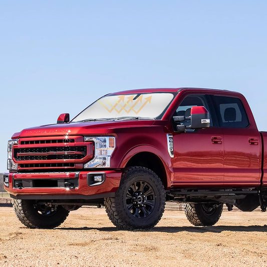 Windshield Sun Shade Sunshade for 2017-2022 2023 2024 2025 Ford Super Duty F250 F350 F450 F550 Accessories Front Windshield Cover for F350 Window Sun Visor Protector for UV Rays Sun Heat Protection