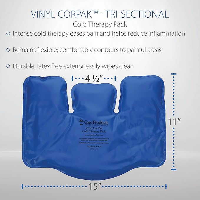 Core Products Flexible Vinyl Intense Cold Pack for Neck, Shoulders & Back - 11" X 15"