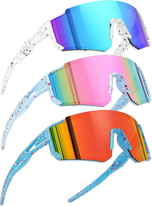 Youth Baseball Sunglasses Kids Sports Sunglasses for Boys Girls Softball Cycling Glasses UV400 Protection