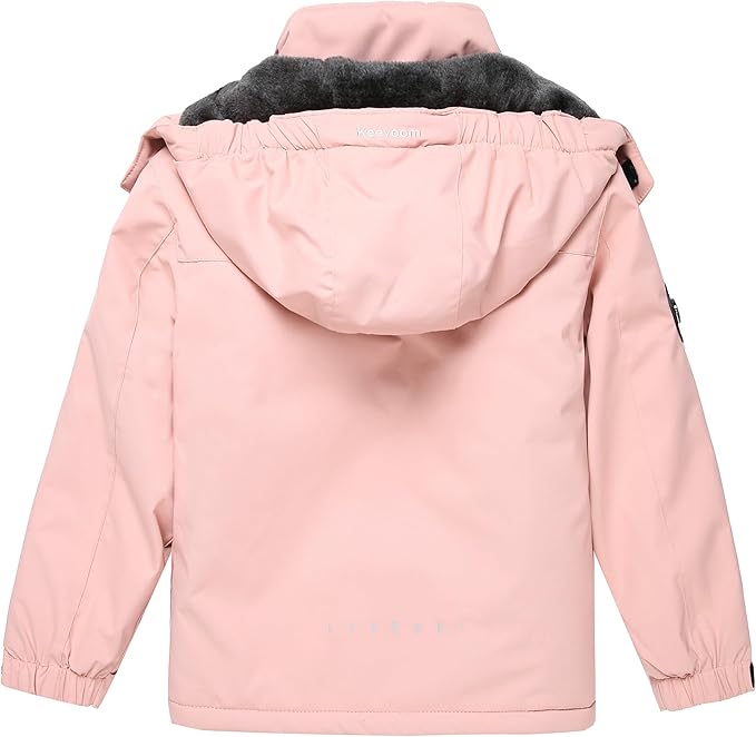 Keevoom Girl's Ski Jacket Winter Warm Thick Snow Coat Windproof Kids Outdoor Hooded Jackets