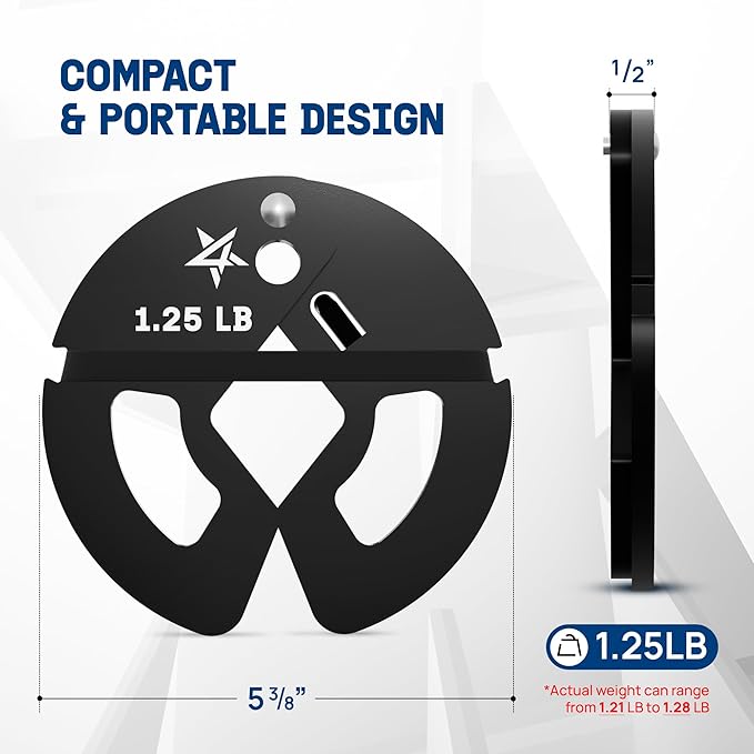 Yes4All Fractional Weight Plates Set, Available In Steel And Rubber, Set of 2/4/6 Plates in 1.25LB, 2.5LB, or 5LB Sizes, Micro Change Plates for Dumbbell and Olympic Barbell Weightlifting