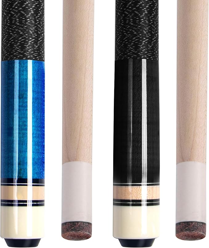 AKLOT Pool Cues,Set of 4 Pool 58" Cue Sticks Canadian Maple Wood Cue Stick for Professional Billiard Players 18 19 20 21 oz