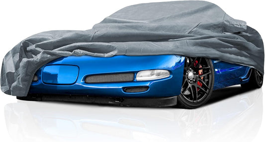 5 Layer Full Car Cover - Semi Custom Fit for 1997-2004 Chevrolet Corvette C5 | All-Weather Protection: Waterproof, Dustproof, Windproof, UV-Resistant | Includes Accessories