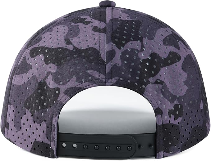 VOBOOM Men Quick Dry Baseball Cap Laser Cut Mesh Ball Curved Brim Snapback Hat