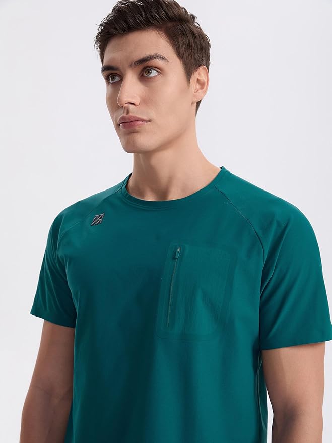 Moisture Wicking Quick Dry Soft Pickleball Workout Hiking Camping Running Shirts for Men Outdoor Sports