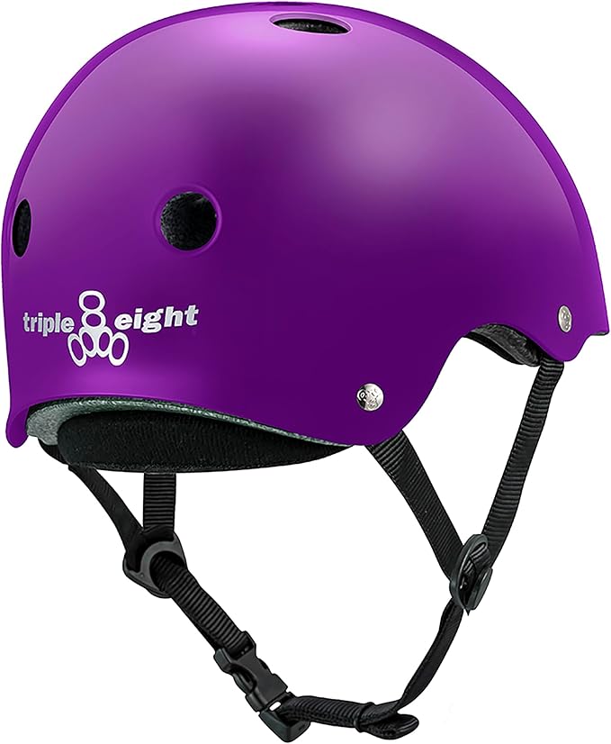 Triple Eight Deep Cover Helmet - Ideal for Skateboarding, Bicycling, BMX, and Roller Skating