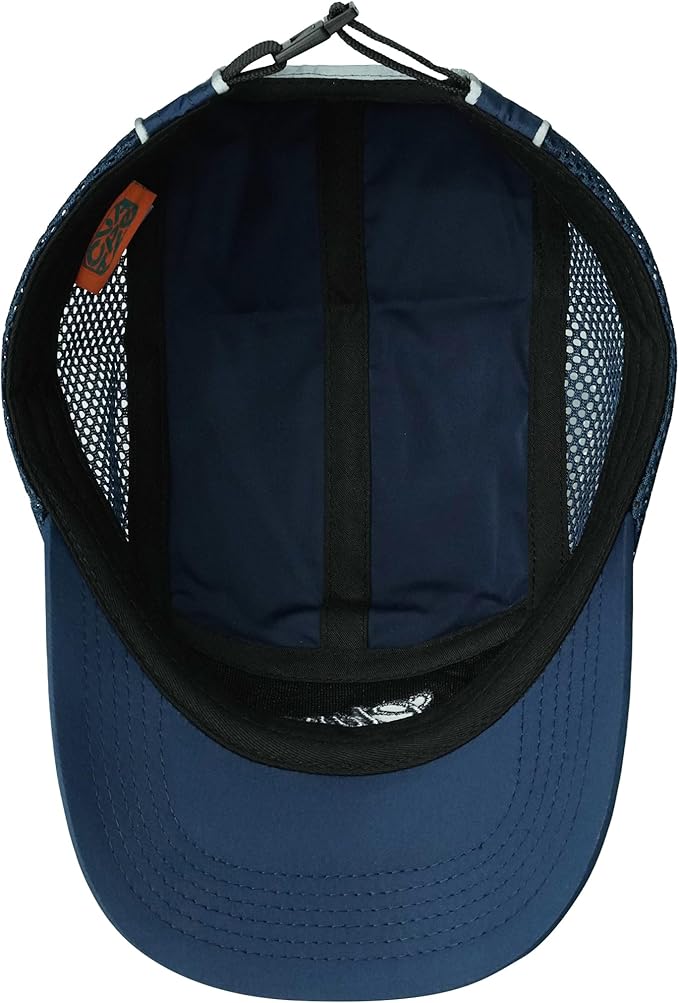CLAPE Quick Dry 5 Panel Hat for Men, Breathable Mesh Short Brim Baseball Cap, Reflective Ajustable Outdoor Sport Running Hat