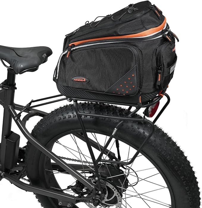 Ibera PakRak Touring Bicycle Seatpost/Disc/Non/Disc Rack and Quick Release Bag