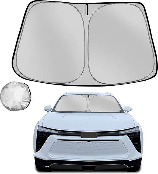 Windshield Sun Shade for 2024-2025 Che-vrolet/Chevy Blazer EV Foldable Sun Sunshade for Car Front Window Blocks UV Rays and Heat Automotive Interior Protector Custom Fit Accessories