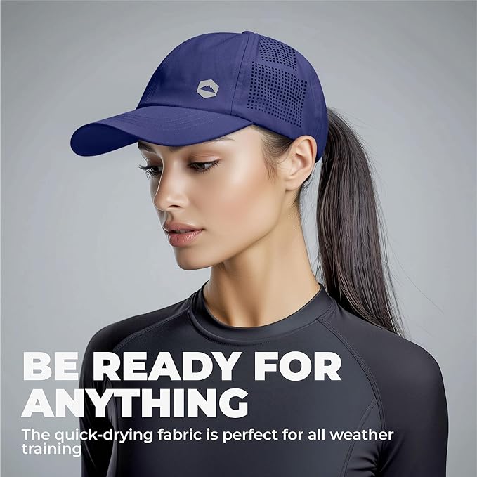 Tough Headwear Baseball Running Cap - Lightweight Quick-Drying Athletic Hat for Men & Women - Sweat-Wicking