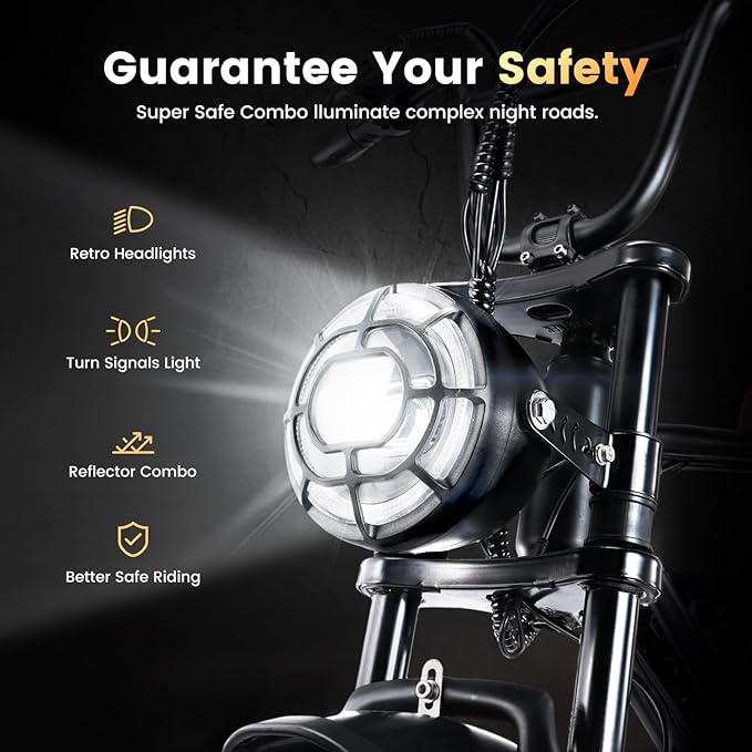 Electric Bike for Adults,Peak 1000W/1500W Motor,20/28MPH 55-150Mile ebikes for Adults with 10.4AH/13AH/26AH Battery,20" Fat Tire Electric Dirt Bike Commuting Off Road Ebike, UL2849