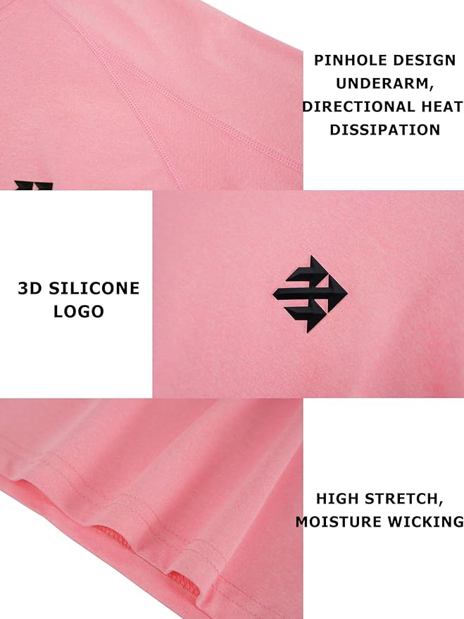 Moisture Wicking Quick Dry Soft Pickleball Workout Hiking Camping Running Shirts for Men Outdoor Sports