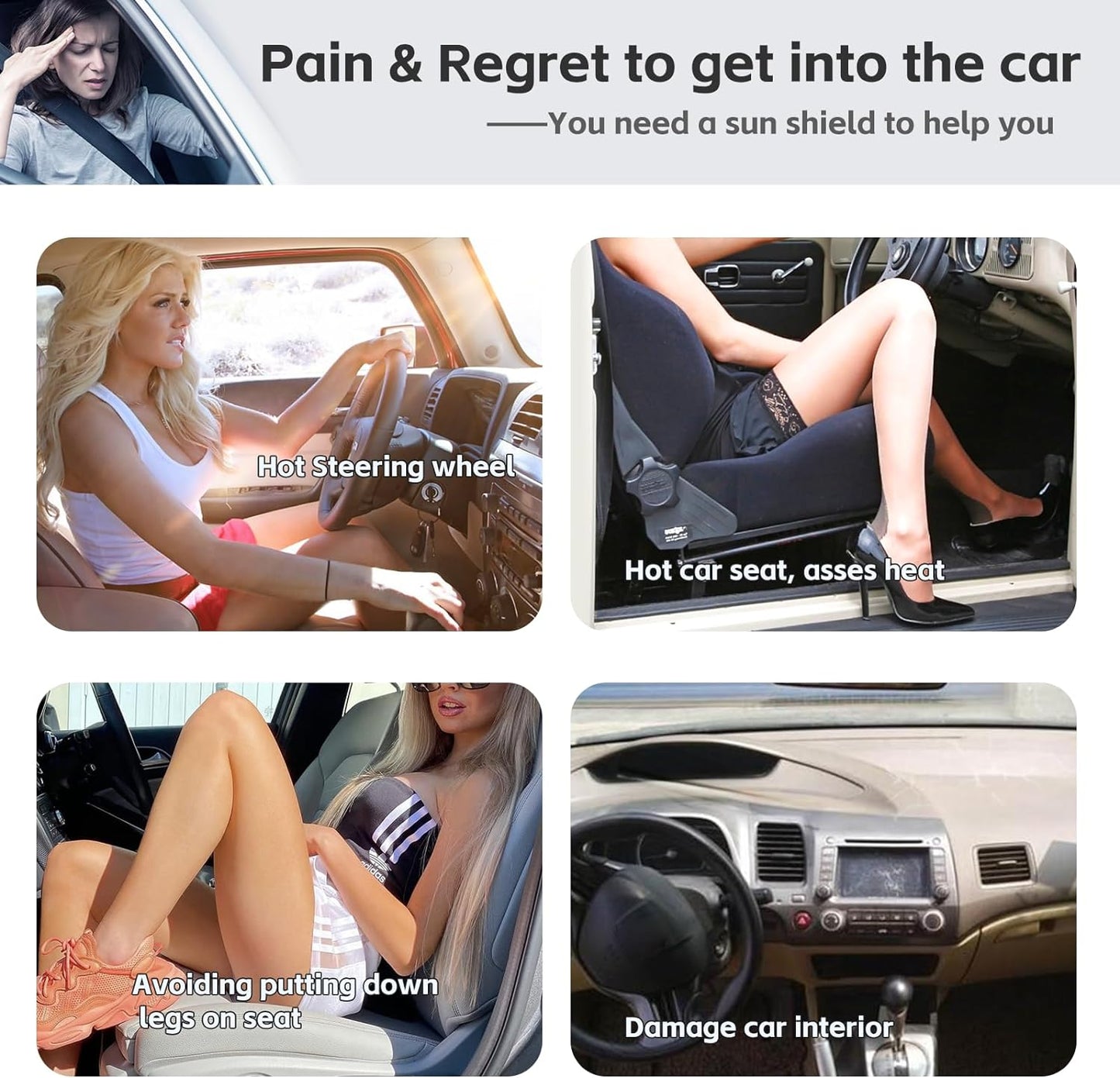 for Dodge RAM 1500 Sun Shade Sunshade Windshield Cover - 4 Layers Front Window Shade for or 2019-2024 2025 RAM 1500 2Dr RegularCab 4Dr QuadCab CrewCab MegaCab Pickup Sun Visor Car Accessories