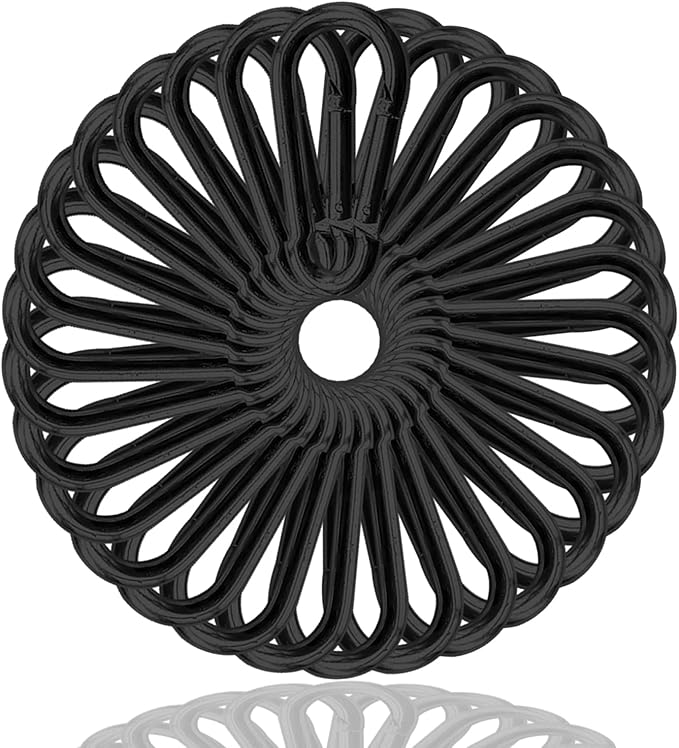 30Pack Carabiner Clips Heavy Duty, 4” Large Spring Snap Hooks Bulk, Galvanized Black 3/8” Carabiners for Camping, Solid Spring Clips for Home Gym Hanging Hammocks Swing Hiking-1100lbs Holding Capacity