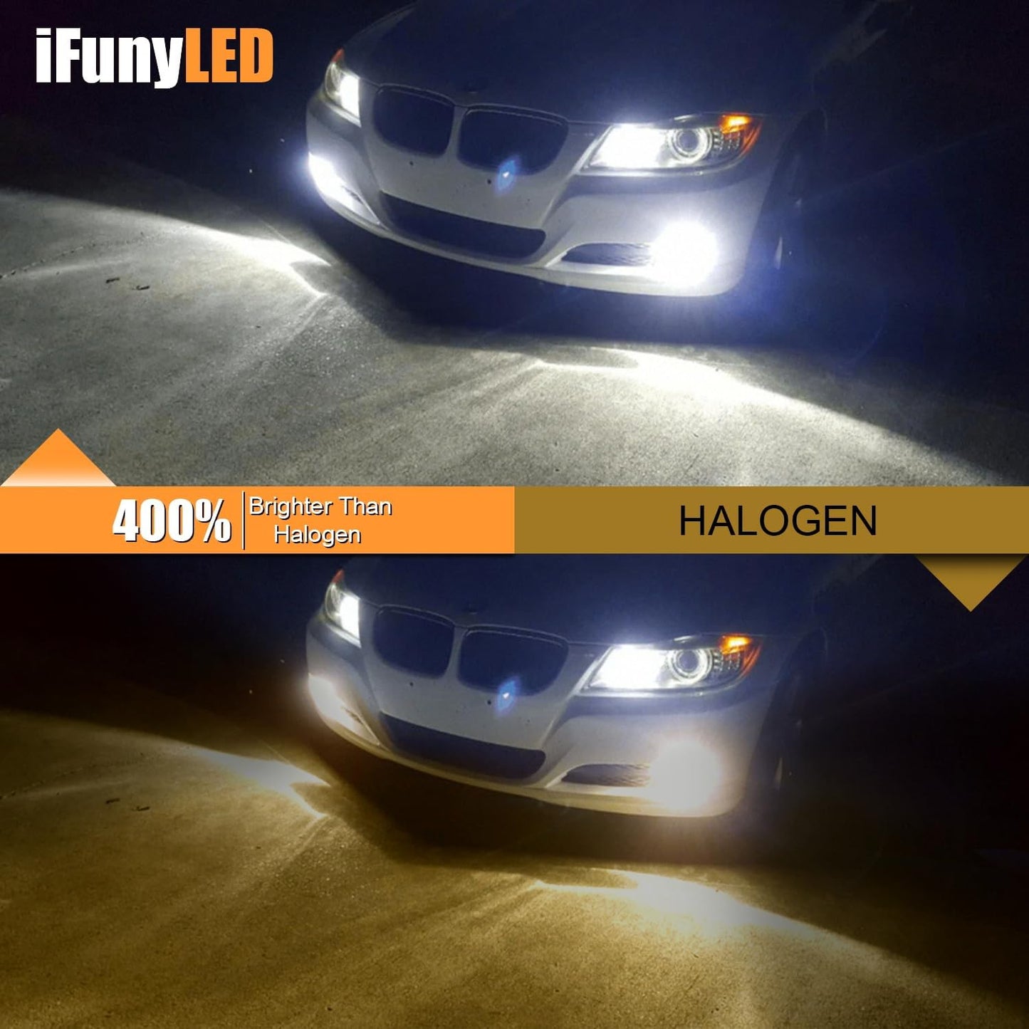9005 LED Fog Bulbs, Super Bright HB3 LED Fog Light 6500K Cool White, Pack of 2