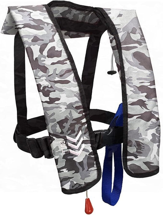 Manual Inflatable Life Jacket|Life Vest for Adults|PFD Low Profile|Supports up to 330 lbs(YSH700)
