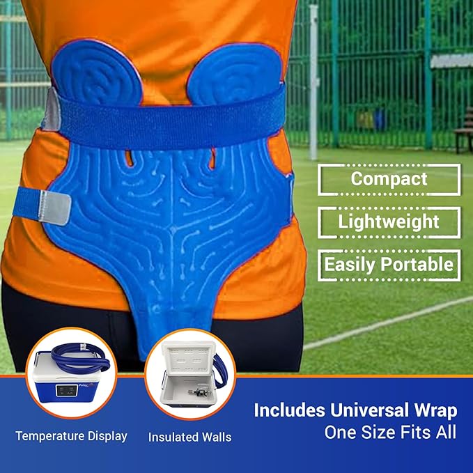 Cold Therapy Machine by Polar Sport - Ice Water Circulation System with Large Adjustable Cold Pad for Pain in The Knee, Shoulder, Ankle, Neck and Recovery After Surgery with Pump (Large)