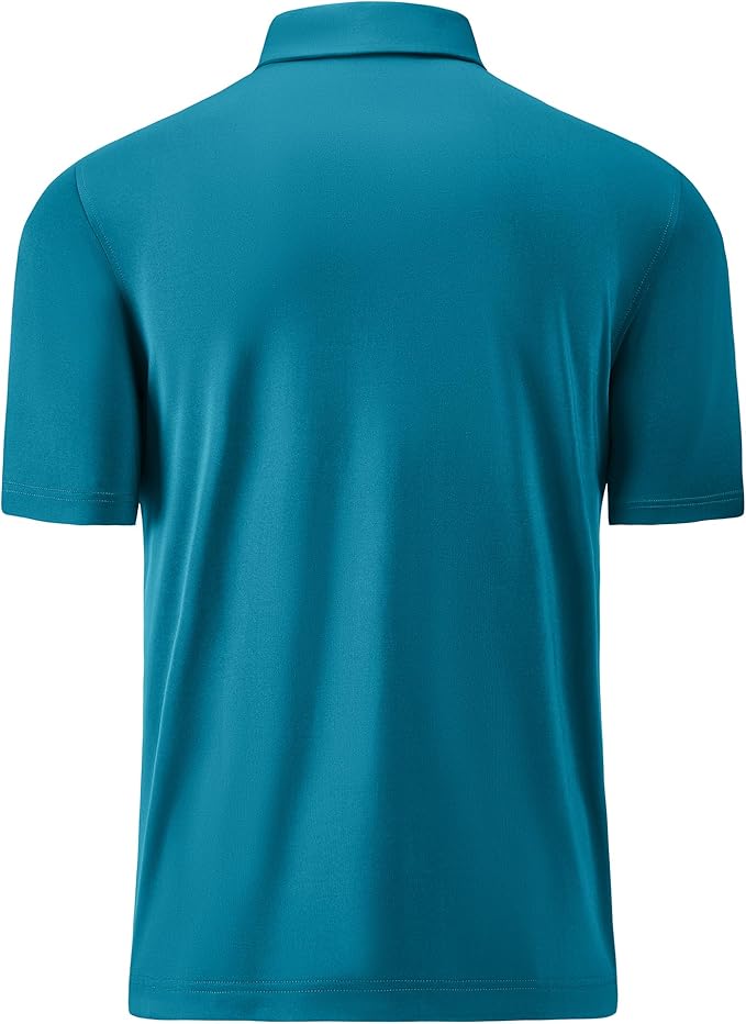 Mens Polo Shirts Short Casual Solid Stylish Dry Fit Performance Designed Collared Golf Polo Shirts for Men