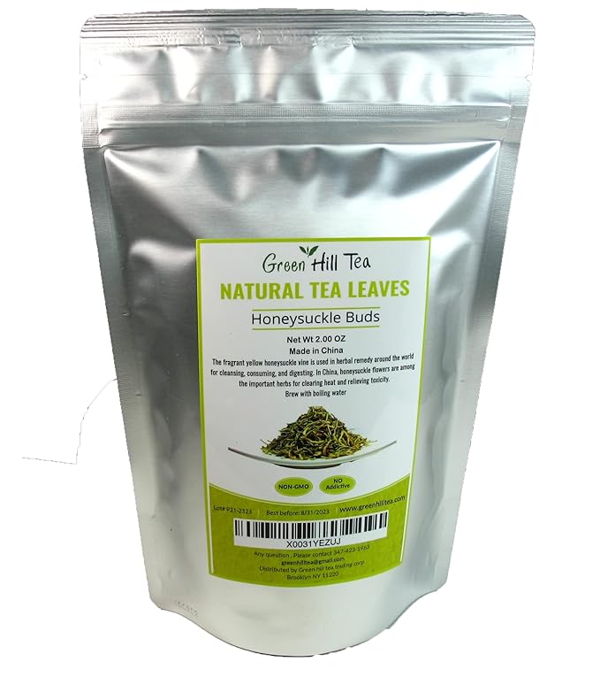Greenhilltea traditional health herbs, Honey suckle dried herbal tea honeysuckle 2 OZ (56 grams)