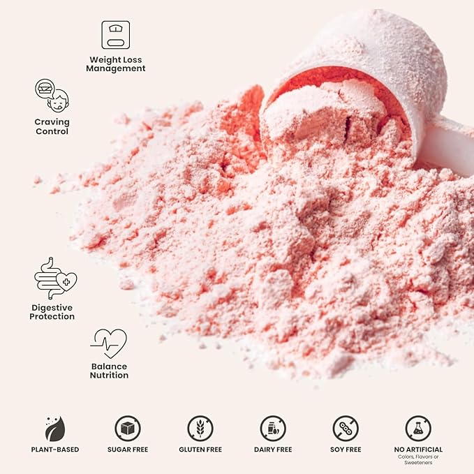 310 Nutrition All-In-One Meal Replacement Shake Powder - Plant-Based Protein Smoothie Blend w/High Fiber, Probiotics & Adaptogens - Low Carb, Vegan, Keto & Paleo Friendly - Strawberry - 28 Srv