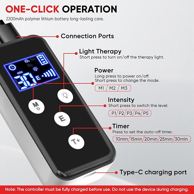 Red Light Therapy for Knee Pain Relief,Vibration Knee Massager with 660nm&850nm,3 in 1 Heated Knee Brace for Knee/Joint/Elbow/Shoulder,Rechargeable Near Infrared Light Therapy Device