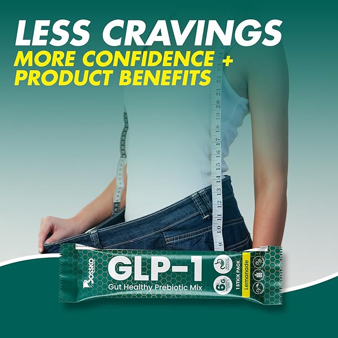 GLP-1 Supplement 6g Fiber - with Chromium & Glucomannan Booster Drink Mix with 45 Servings (6 Weeks Supply) to Reduced Appetite and Cravings & Metabolic Support Formula - Lemonade Flavor