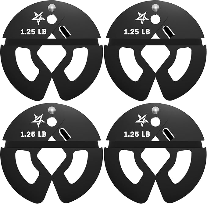 Yes4All Fractional Weight Plates Set, Available In Steel And Rubber, Set of 2/4/6 Plates in 1.25LB, 2.5LB, or 5LB Sizes, Micro Change Plates for Dumbbell and Olympic Barbell Weightlifting