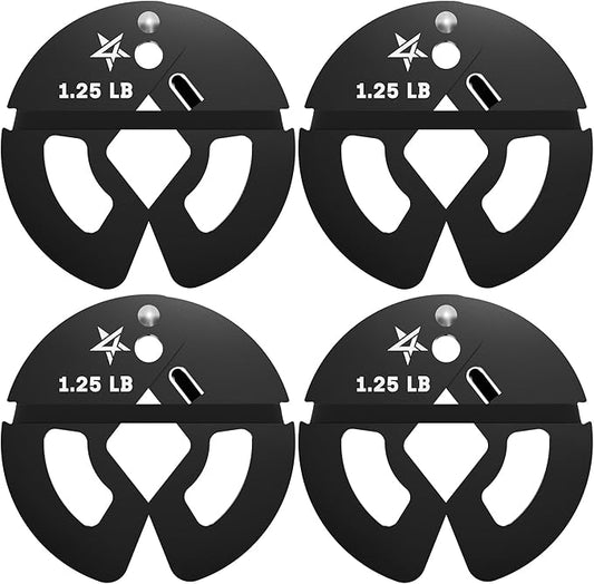 Yes4All Fractional Weight Plates Set, Available In Steel And Rubber, Set of 2/4/6 Plates in 1.25LB, 2.5LB, or 5LB Sizes, Micro Change Plates for Dumbbell and Olympic Barbell Weightlifting