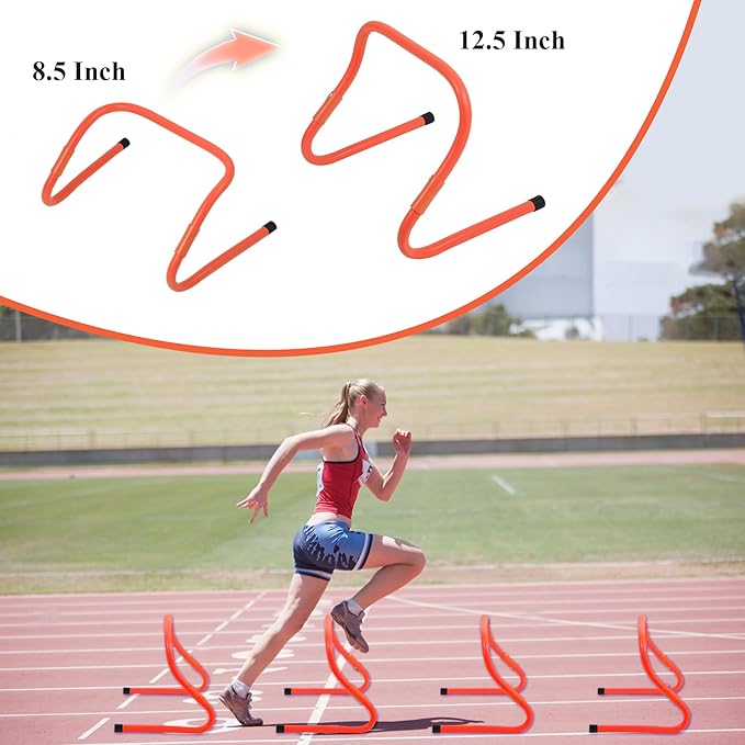 Agility Ladder, Agility Speed Training Set, 20ft 12 Rung Agility Ladder, 4 Agility Hurdles, 5 Resistance Bands, 12 Resistance Cones, Running Parachute, Jump Rope for Athletes, Adults