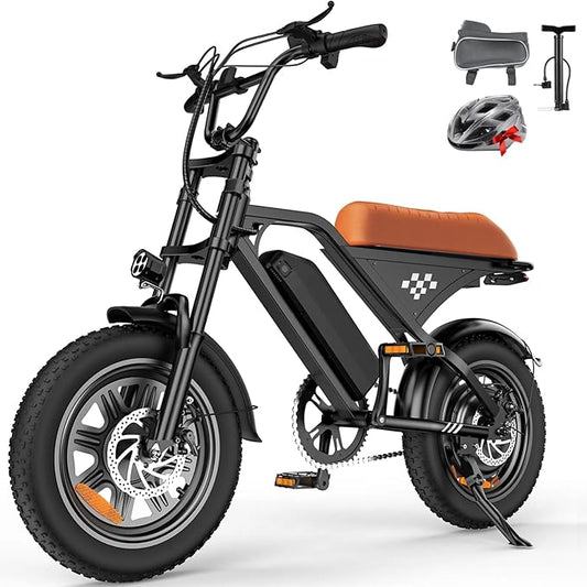 Electric Bike for Adults,16" Electric Dirt Bike with 750W Motor,22MPH 55 Miles PAS Range ebike,UL2849 Certified 374.4WH Battery USB Charging Commute Off Road Ebikes for Adults and Teens