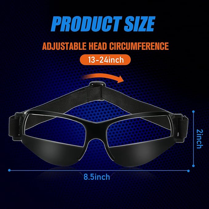 Dribbling Goggles Basketball Sports Glasses Adjustable Dribbling Black Goggles Basketball Training Equipment