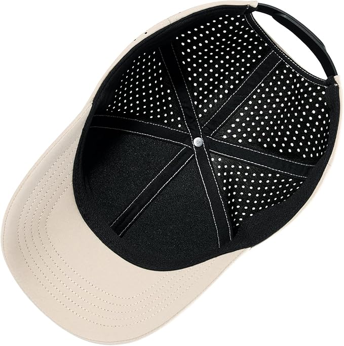 VOBOOM Men Quick Dry Baseball Cap Laser Cut Mesh Ball Curved Brim Snapback Hat