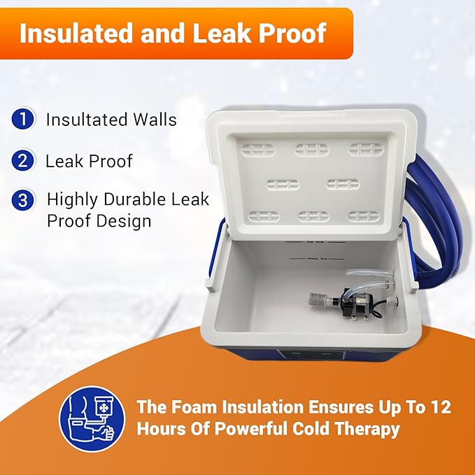 Cold Therapy Machine by Polar Sport - Ice Water Circulation System with Large Adjustable Cold Pad for Pain in The Knee, Shoulder, Ankle, Neck and Recovery After Surgery with Pump (Large)