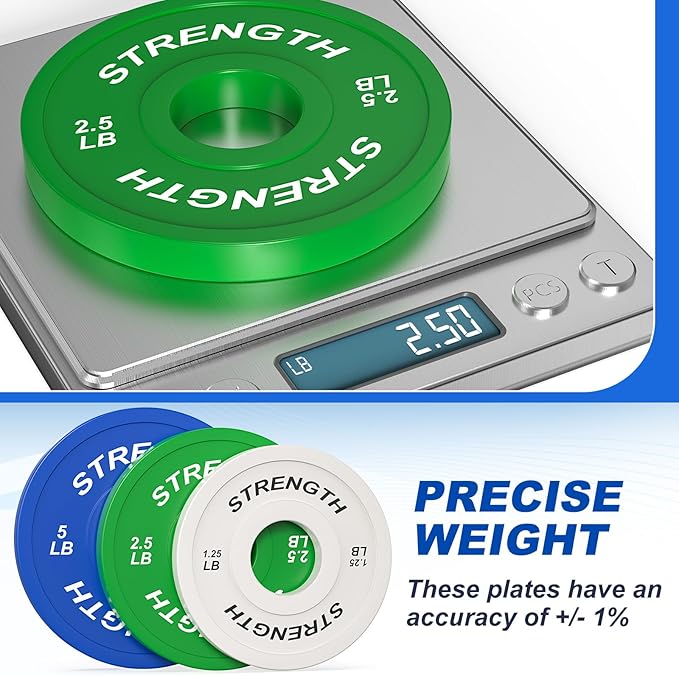 XDDIAS Rubber Weight Plates for Barbell, 2-Inch Olympic Grip Plate for Strength Training, Weightlifting and Bodybuilding in Home & Gym, Solid Cast Iron Weight Plates Pair and Sets