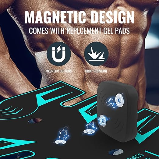 Abs Stimulator, EMS Muscle Stimulator Fitness Equipment for Abdomen Arms Shoulder Back Leg Hip, Ab Stimulator for Women & Men