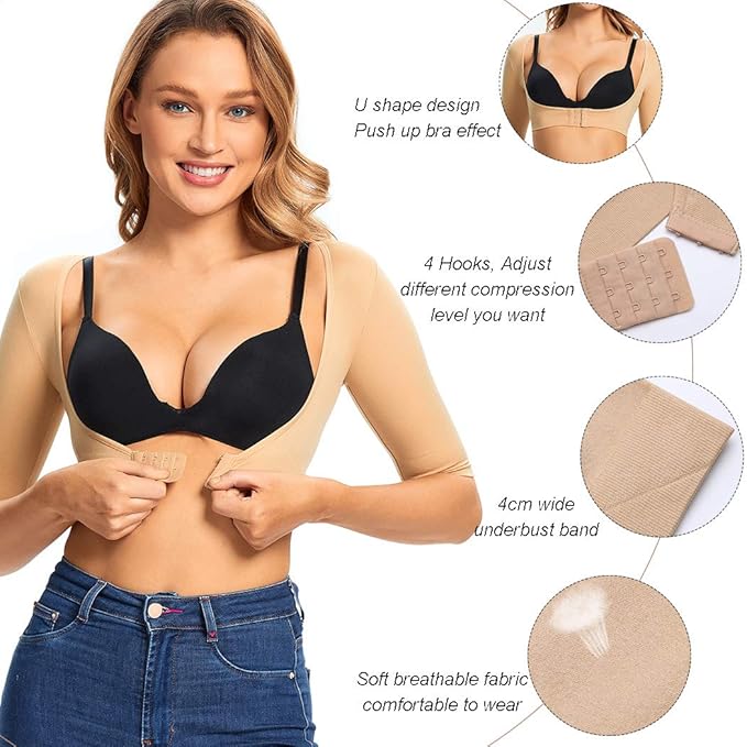 JOYSHAPER Upper Arm Shapers for Women Compression Sleeves Shapewear Crop Top Slimming Arm Slimmer Vest