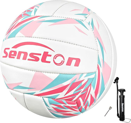 Senston Premium PVC Volleyball Size 5 – Indoor/Outdoor Volleyball, All-Weather Durable Design for Training, Practice & Beach Games (Meets Official Size Standards)