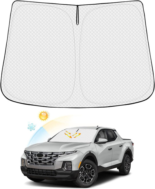 Windshield Sun Shade for Hyun dai Santa Cruz Accessories 2022-2025 2026 Thicken 6-Layer Front Window Sunshade Cover Sun Visor Protector Foldable Block UV Rays Keep Vehicle Cool