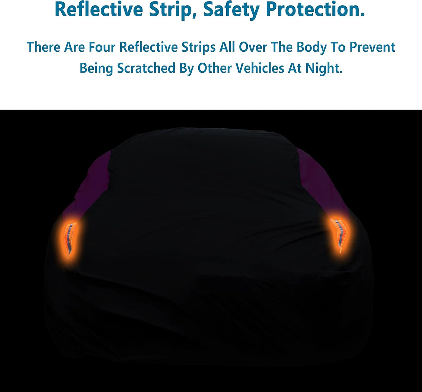 MORNYRAY Waterproof Car Cover All Weather Snowproof UV Protection Windproof Outdoor Full car Cover, Universal Fit for Sedan (Purple, A4-Fit Sedan Length(186-193 inch)