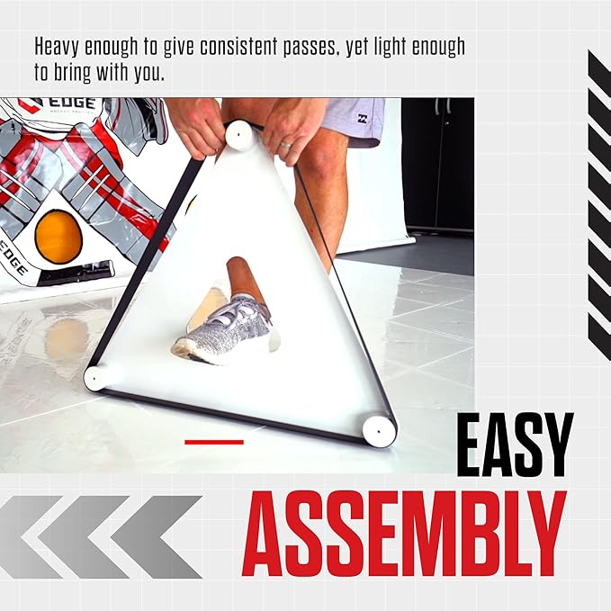 Snipers Edge Hockey - Hockey PassMaster - 26" x 26" x 26" - Easy Assembly, Multiple Angles to Use, Works On and Off Ice.